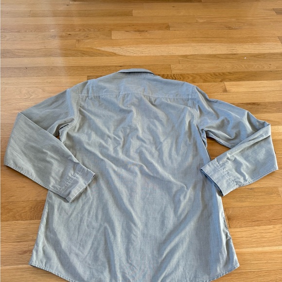 Quiksilver Men’s Long Sleeve Button Down Shirt Sage Size Medium Regular Fit - Picture 10 of 12